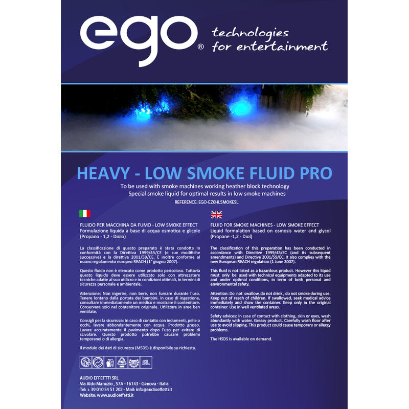 EGO Technologies EGO - HEAVY LOW SMOKE FLUID PRO - READY TO USE
