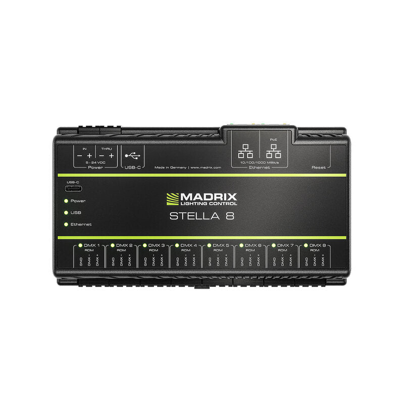 MADRIX STELLA 8 8-port flagship controller with RDM support for ultimate control over DMX