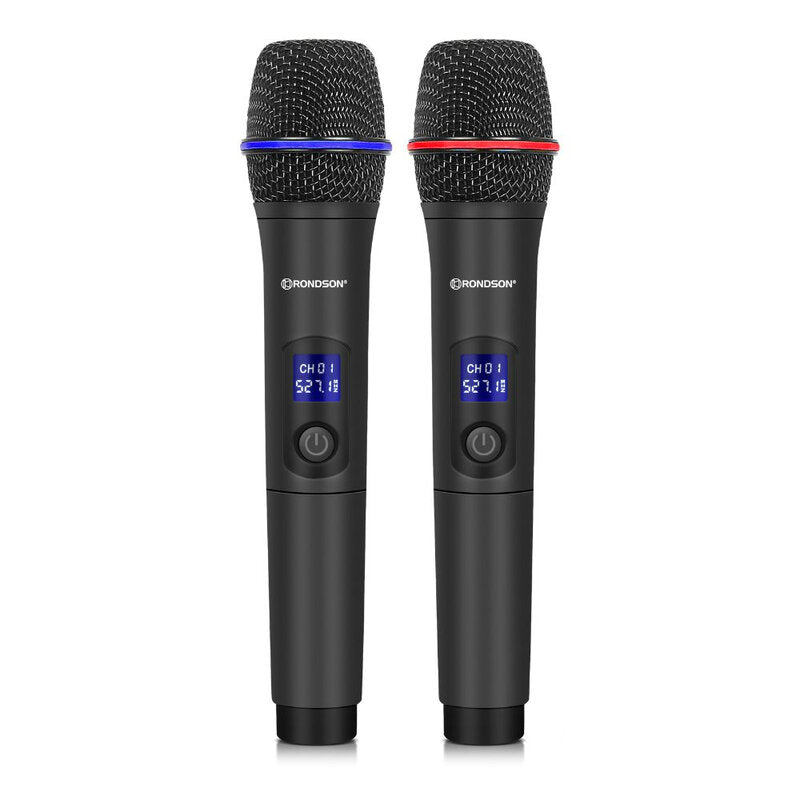Rondson BE-1080-2 Radio microphone system consisting of 8 handheld transmitters and an 8-channel UHF receiver, transmission power is less than 10 mW, frequency range 607.1 to 687.1 MHz