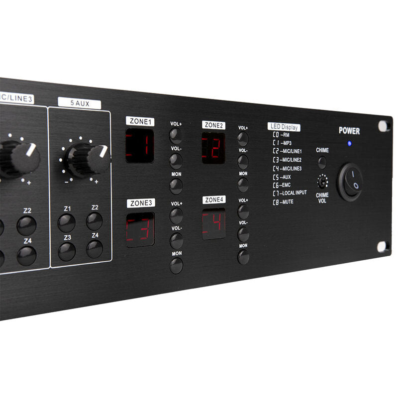 Rondson AMX-4240 240 W 4 zone mixing amplifier with MP3, USB, TF, FM / DAB and Bluetooth
