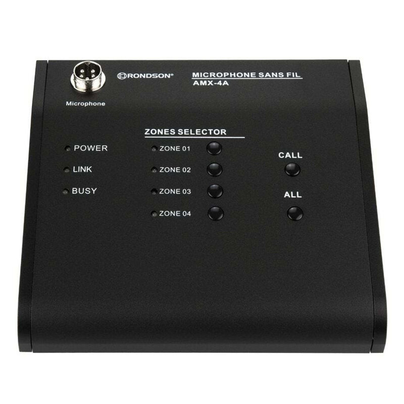 Rondson AMX-4A Micro call station for making announcements in selected zones, compatible with AMX-4120, AMX-4240 and AMX-4500