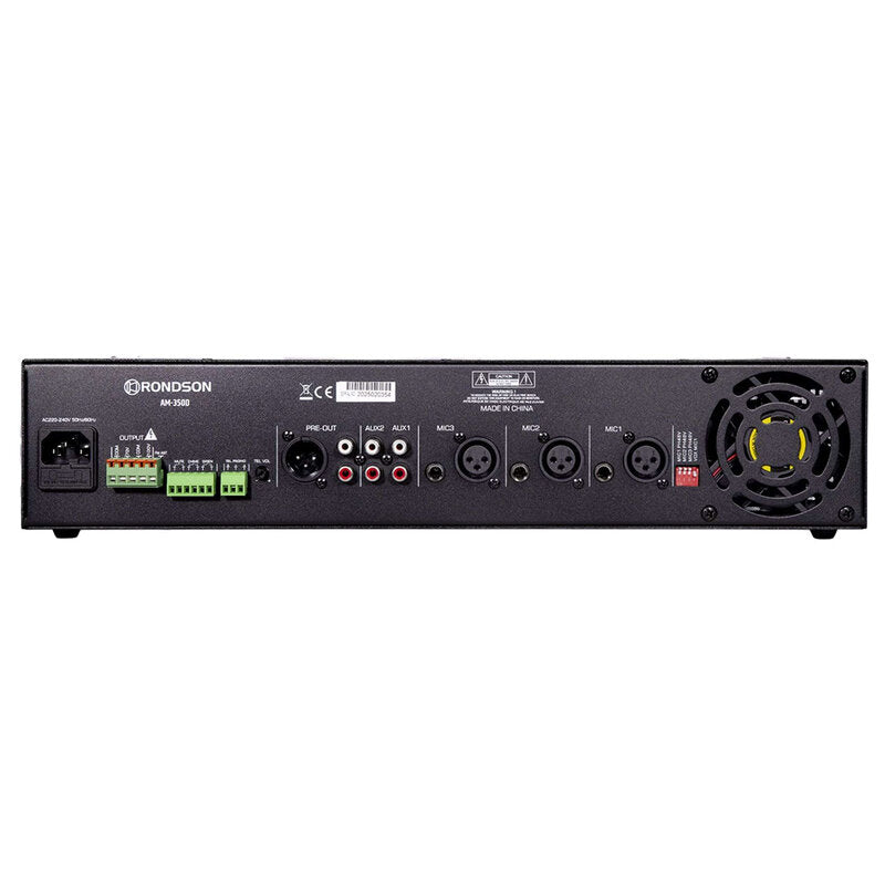 Rondson AM-350D 350 W multimedia mixing amplifier, 70 / 100 V, 19" 2U rack unit , Bluetooth, USB, TF, FM radio