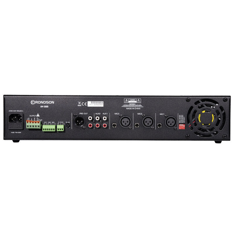 Rondson AM-500D 500 W multimedia mixing amplifier, 70 / 100 V, 19" 2U rack unit , Bluetooth, USB, TF, FM radio