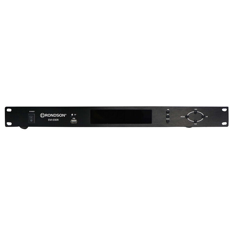 Rondson EM-030R MP3 audio recorder with USB TF Bluetooth, remote control, 1U rack 19"