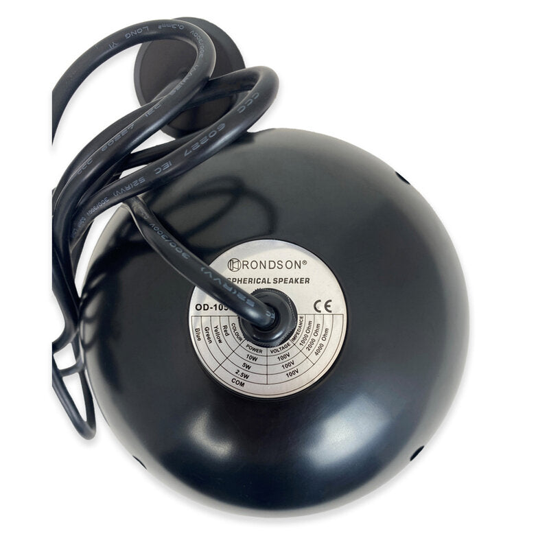 Rondson OD-305N 30 W, 100 V, suspended spherical loudspeakers, black