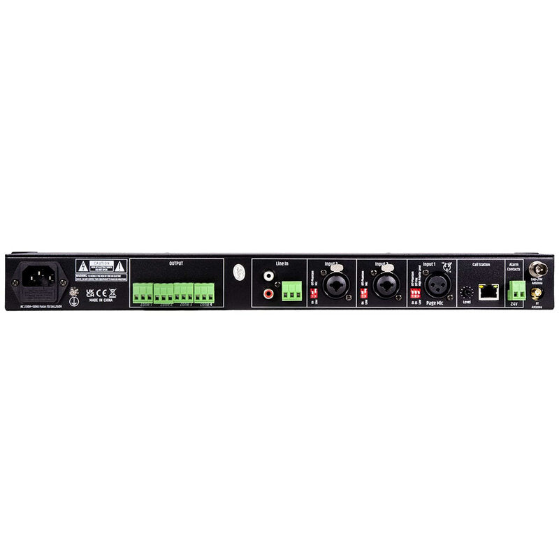 Rondson MX-404 4 channel mixing preamplifier (4 inputs / 4 outputs), up to four audio zones,  built-in media player with FM / DAB radio, USB port and Bluetooth