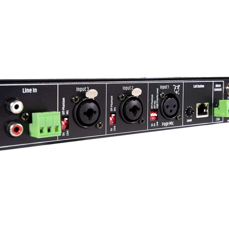 Rondson MX-404 4 channel mixing preamplifier (4 inputs / 4 outputs), up to four audio zones,  built-in media player with FM / DAB radio, USB port and Bluetooth