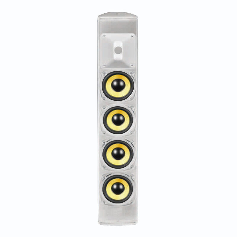 LEM Commercial BORA44-LINE 130 W / 100 V passive aluminum column loudspeaker, 4 x 4" MF/LF + 1 x 1" HF, IP56