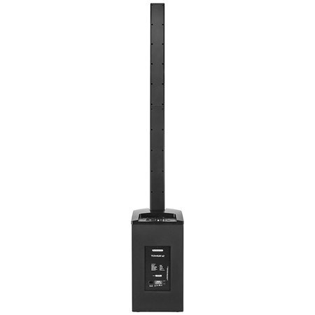 Elokance Tower 12 3-way column loudspeaker with 2000 W peak power, 130 dB SPL, 12" subwoofer, Class-D bi-amplification (800 W RMS), 6 x 3" mid drivers, 1" neodymium tweeter, DSP, Bluetooth 5.3 with TWS