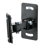 Harmonic Design K&M 24180 Compact and adjustable wall mount for loudspeakers, ideal for professional or home installations, secure positioning with a sleek black steel design