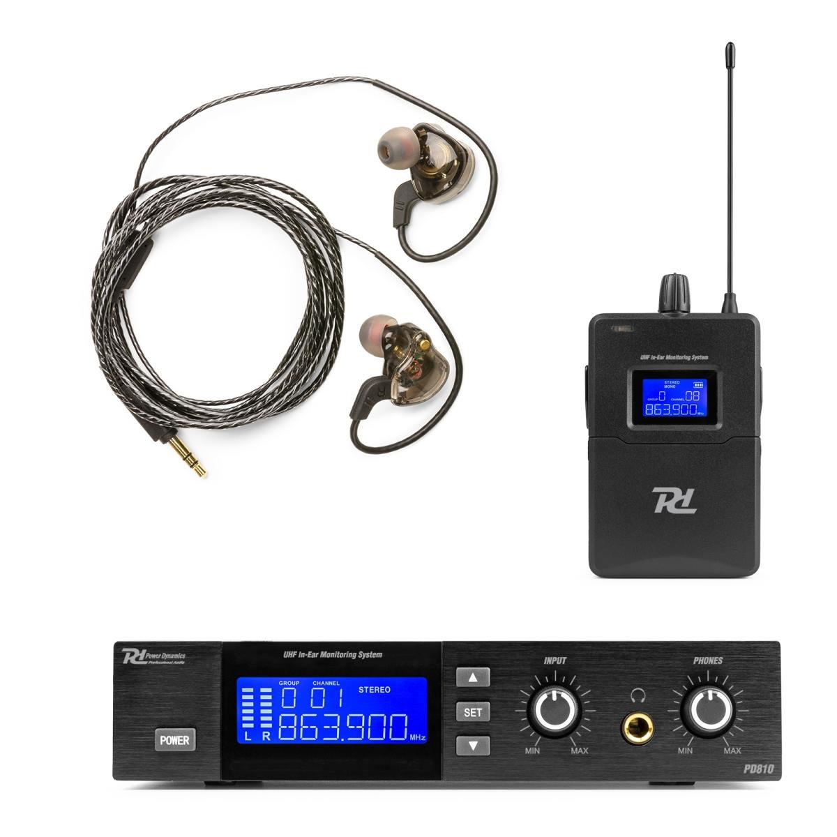 Power Dynamics PD810 InEar Monitor System UHF