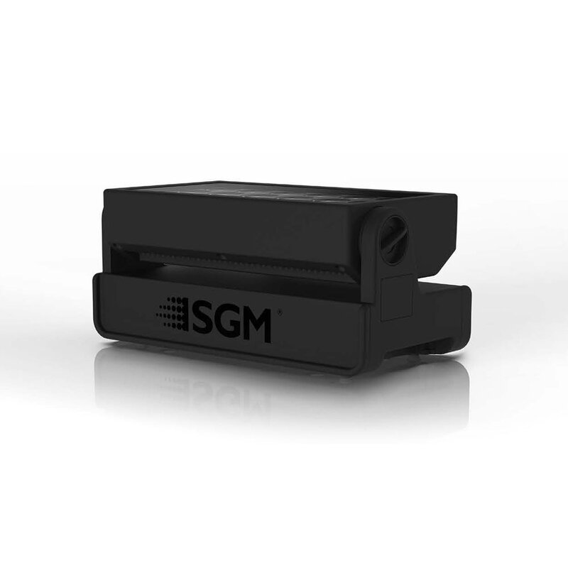 SGM PALCO 3 Compact yet powerful RGBL Wash fixture with 18 x 40 W LEDs, Color Boost technology, 16,000 lumens of calibrated output, foldable design, 3 segments control, IP65 rated, wireless / NFC configuration