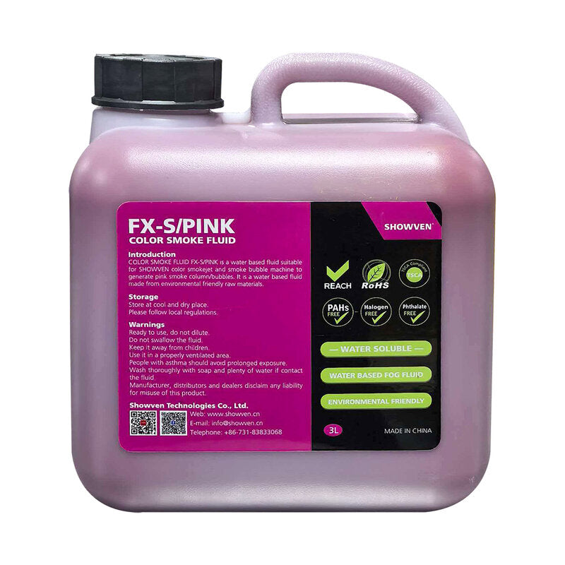Showven FX-S/PINK-color smoke fluid 3lx4