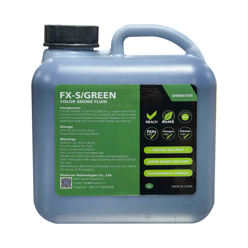 Showven FX-S/GREEN-color smoke fluid 3lx4