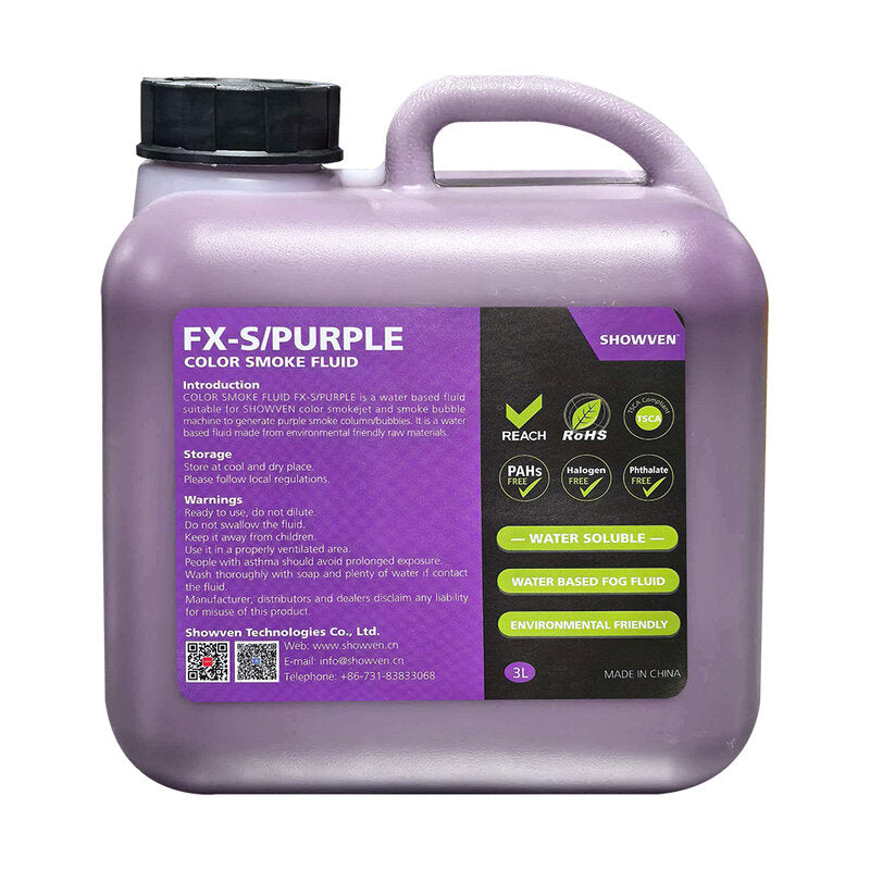 Showven FX-S/PURPLE-color smoke fluid 3lx4