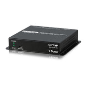 CYP AU-DTI4-TX 4‑channel balanced analog‑to‑Dante transmitter, adjustable pre‑gain, selectable 5 - 48 V Phantom power, ultra‑low‑latency ADC conversion,
PoE‑powered Dante interface