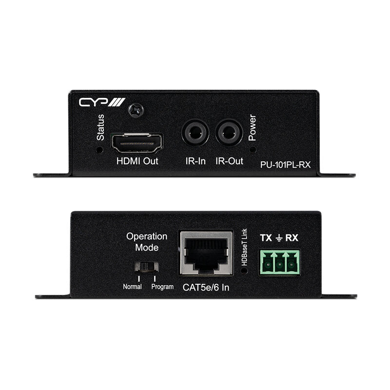 CYP PU-101PL-KIT HDBaseT Lite HDMI extender set, PoC, bi‑directional IR and RS‑232, supporting 4K transmission up to 40 m and 1080p up to 70 m over CAT5e/6