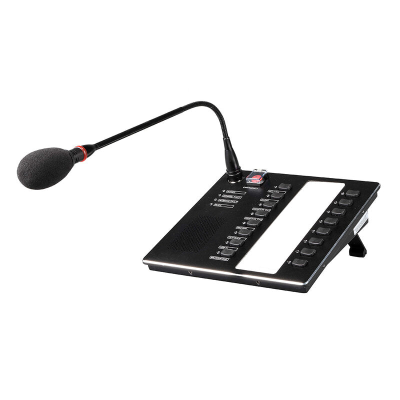 Rondson EVA-MIC3000 Remote call station with programmable keys, audio monitoring and instant message recording for flexible zone paging in PA / VA systems, fault detection, line input support, seamless integration with EVA‑3000 controllers