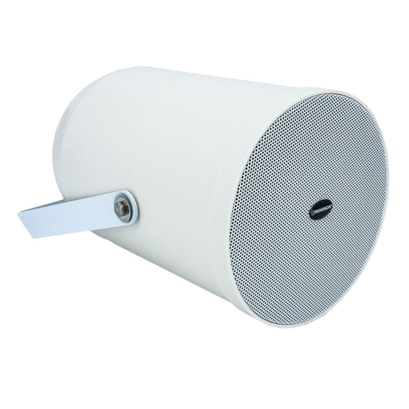 Rondson PJS-15EN 20 W EN 54‑24 certified sound projector for indoor / outdoor PA / VA systems, clear voice, wide dispersion, weather‑resistant, ABS construction, 100‑V taps (20 / 10 / 5 W), adjustable mounting bracket