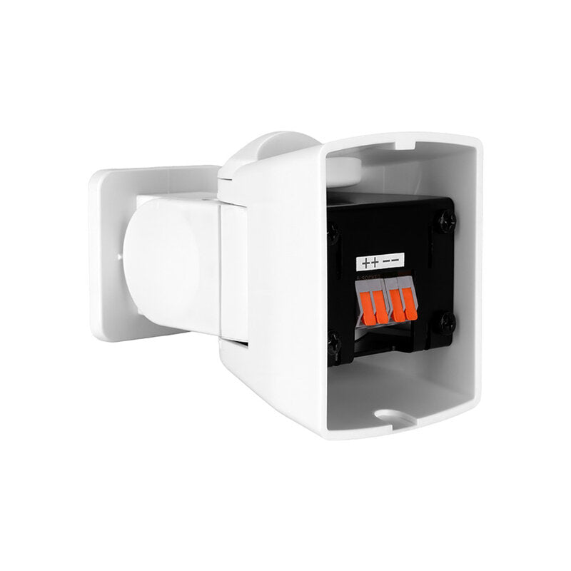 Rondson PBT-4B Compact 20 W 2 ways passive wall‑mount loudspeaker, ABS cabinet, 100 V line or 8 ohm, 4" WF + TW, IP55 rated, white, sold in pair