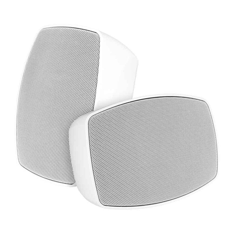 Rondson PBT-4B Compact 20 W 2 ways passive wall‑mount loudspeaker, ABS cabinet, 100 V line or 8 ohm, 4" WF + TW, IP55 rated, white, sold in pair