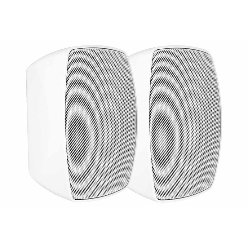 Rondson PBT-4B Compact 20 W 2 ways passive wall‑mount loudspeaker, ABS cabinet, 100 V line or 8 ohm, 4" WF + TW, IP55 rated, white, sold in pair