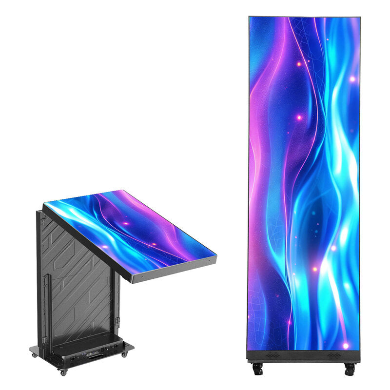 Ego Display P1.53 Totem LED pieghevole per interni con flight case