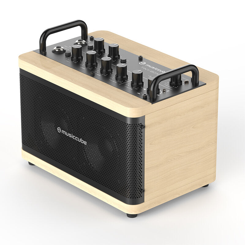 MUSICCUBE Tiny Box D2 - Oak + Black Vintage Bag