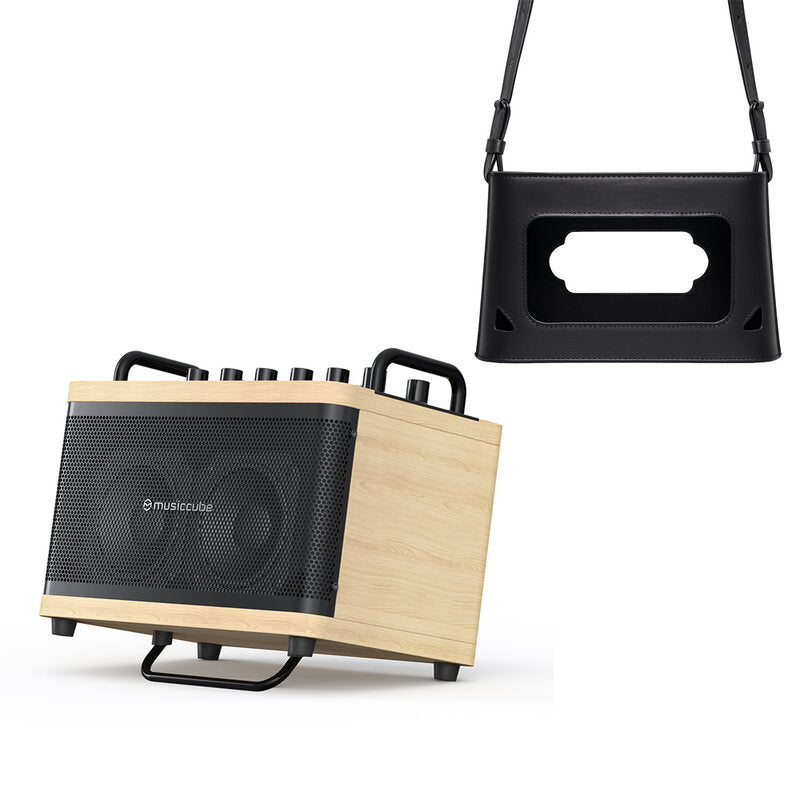 MUSICCUBE Tiny Box D2 - Oak + Black Vintage Bag