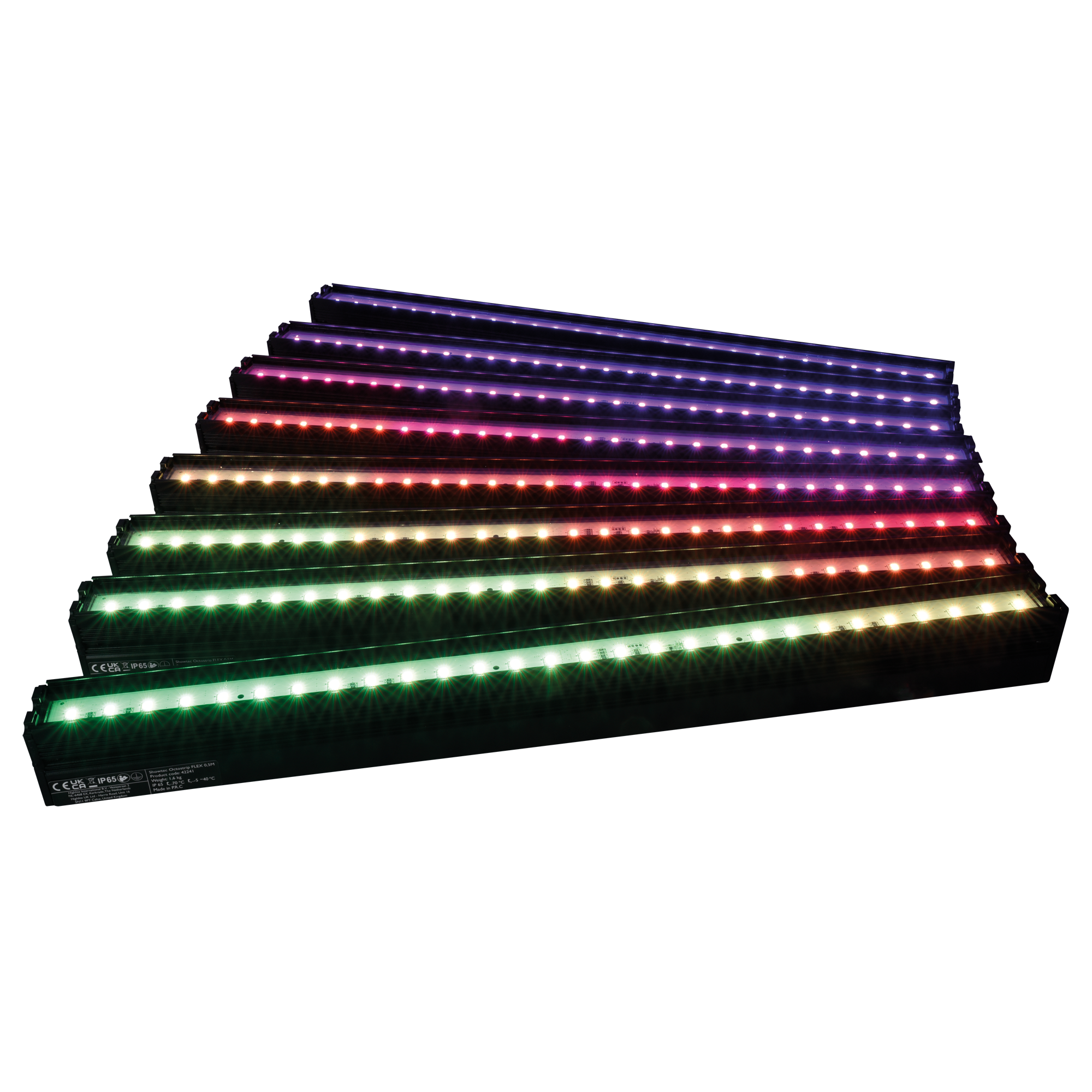 SHOWTEC Octostrip FLEX Set - 0.5 m Set di 8 Octostrip da 14 W + controller
