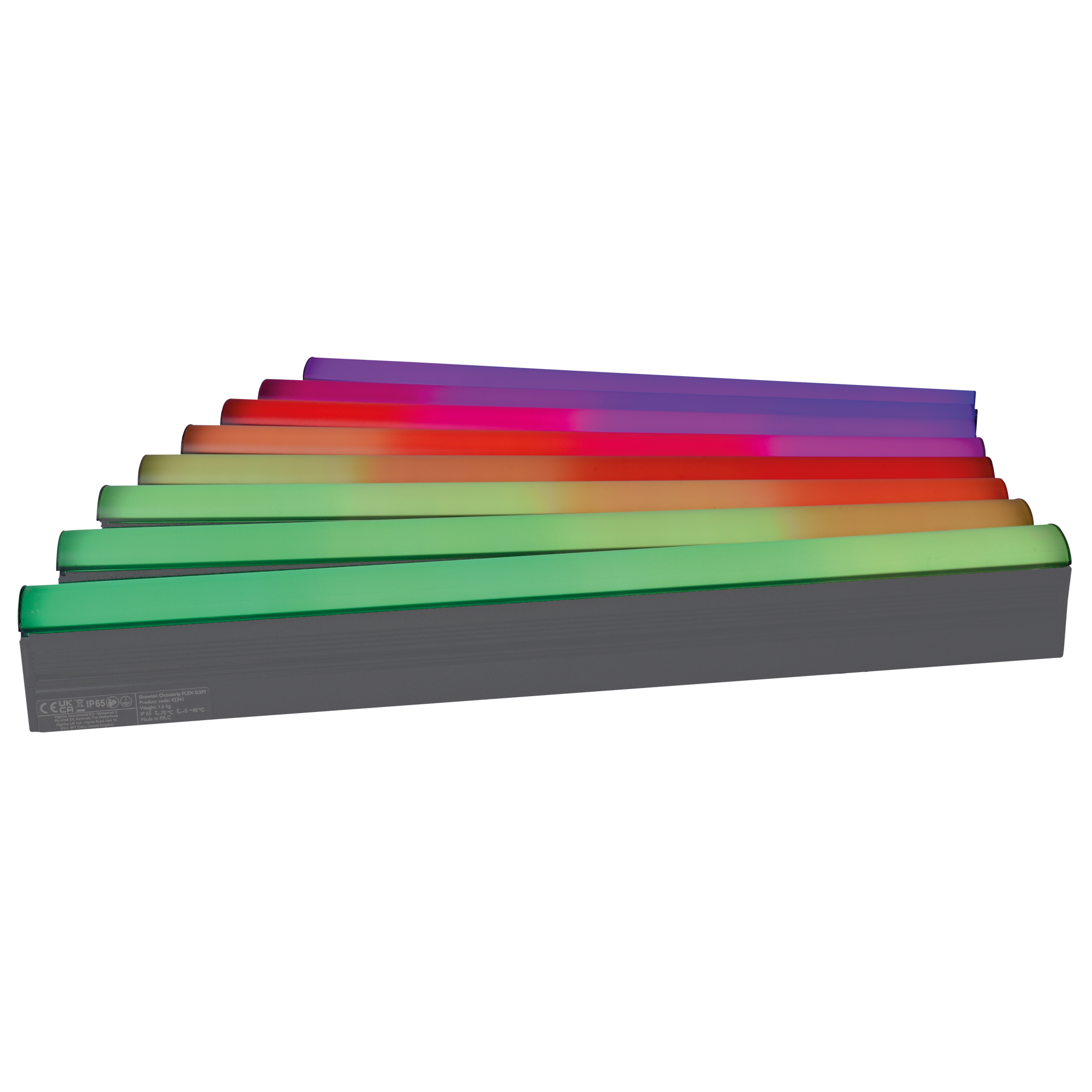 SHOWTEC Black Cover for Octostrip FLEX - 0.5 m Black Effetto frost