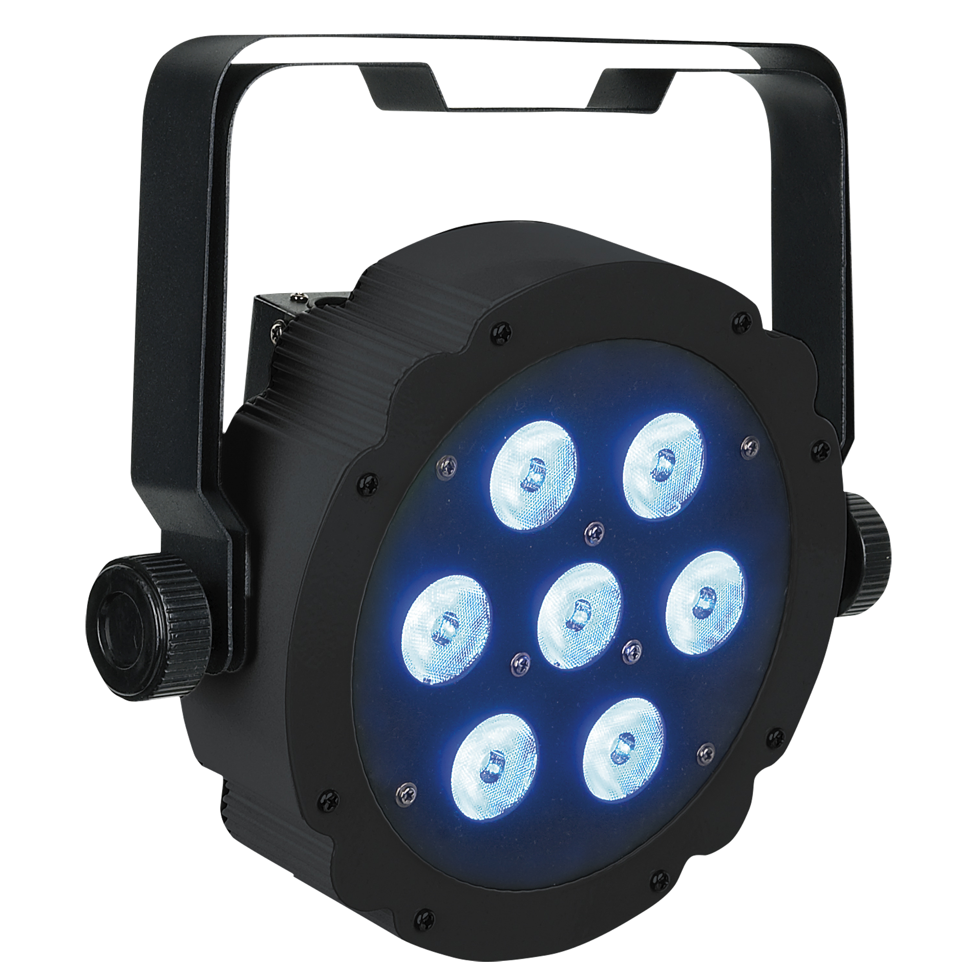 Showtec Compact Par 7 Tri Black Parcan 7x 3 W LED RGB - nero