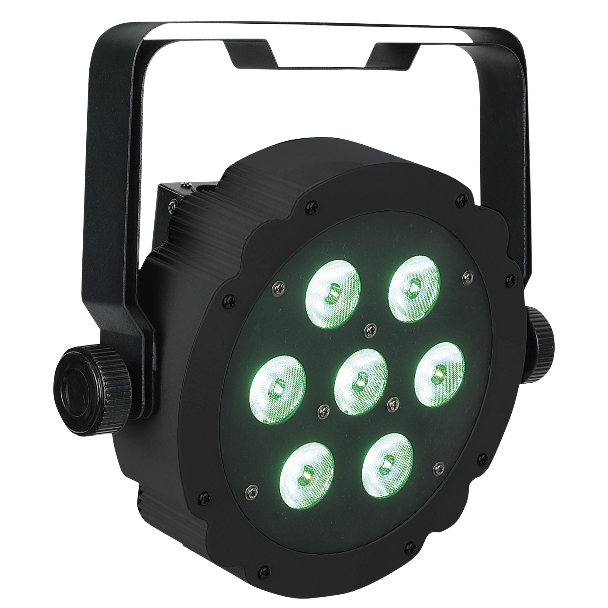 Showtec Compact Par 7 Tri Black Parcan 7x 3 W LED RGB - nero