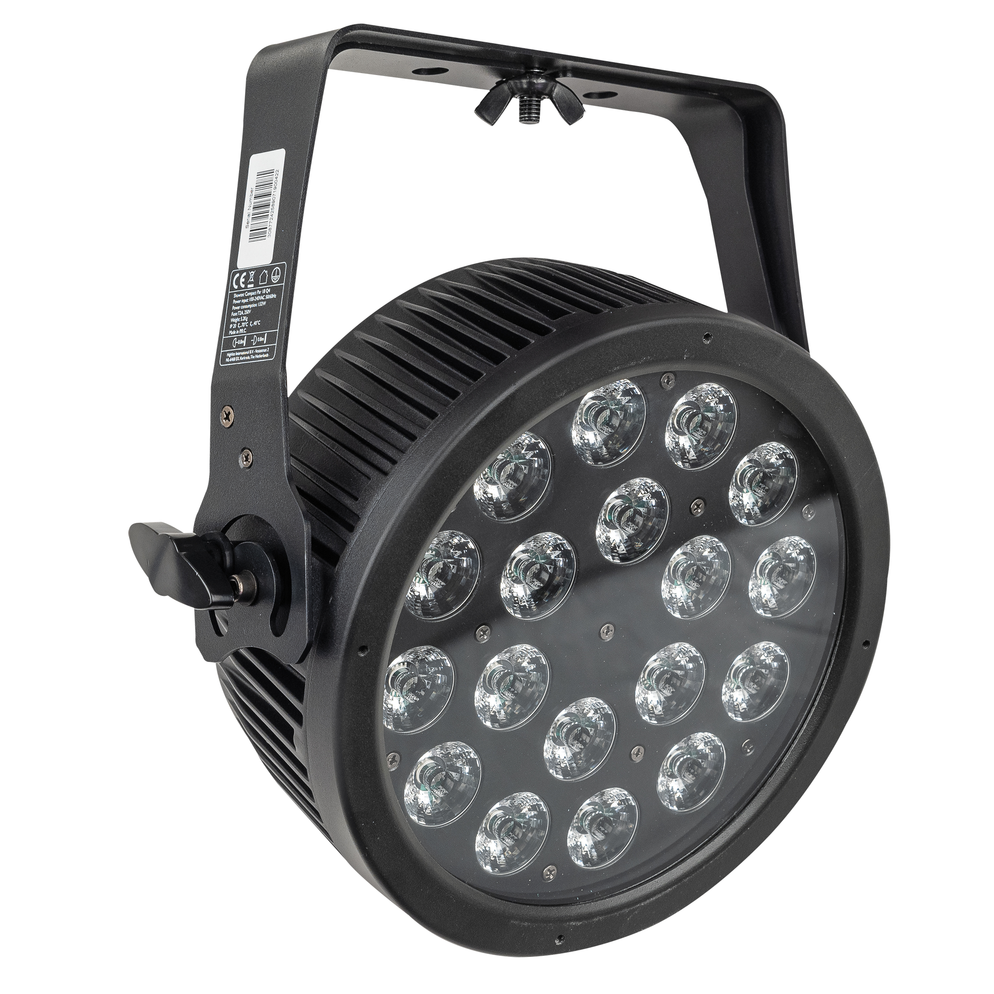 Showtec Compact Par 18 Q4 Black Parcan 18x 7 W LED RGBW - nero