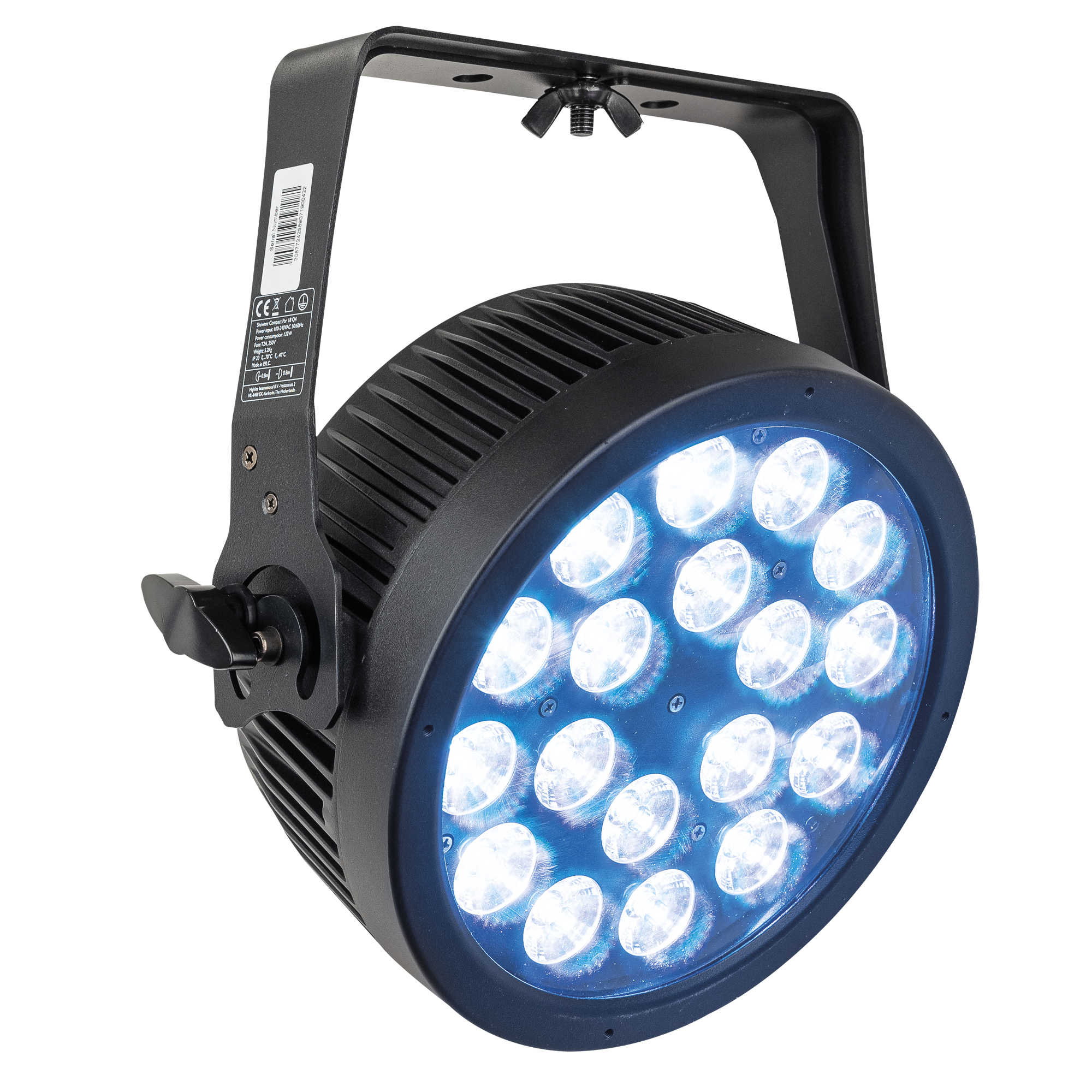 Showtec Compact Par 18 Q4 Black Parcan 18x 7 W LED RGBW - nero