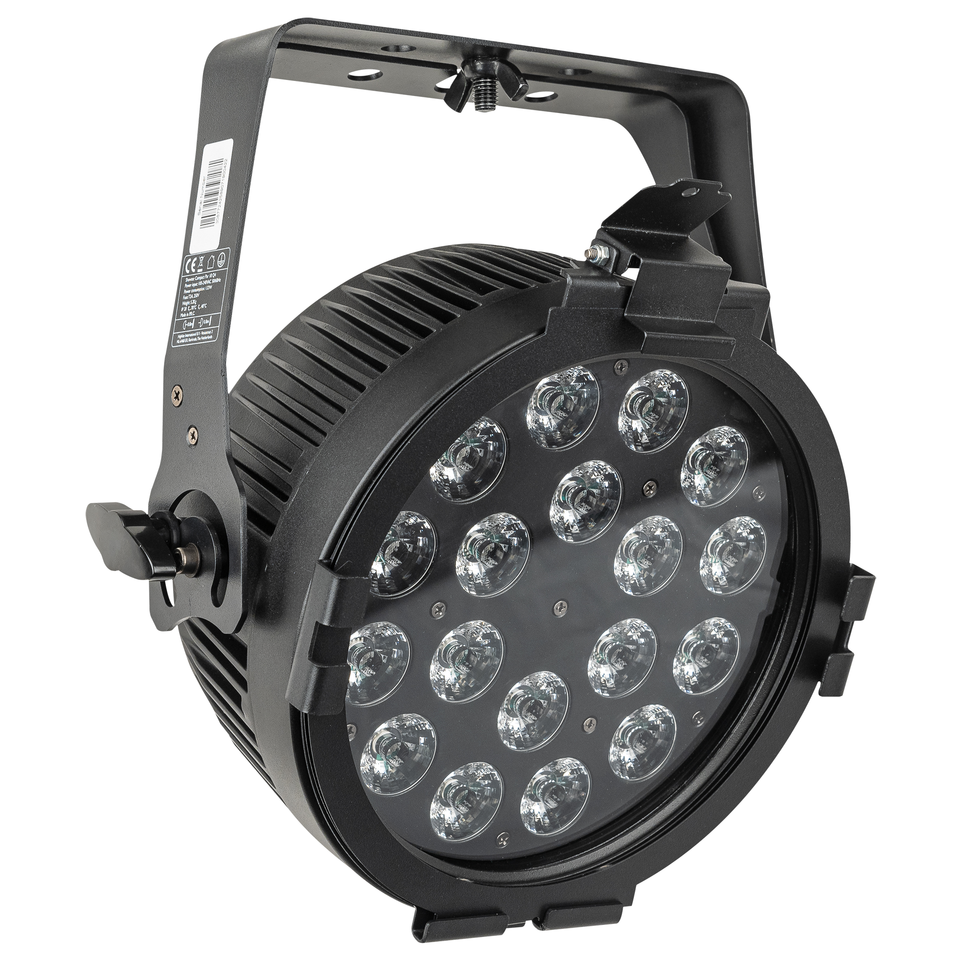 Showtec Compact Par 18 Q4 Black Parcan 18x 7 W LED RGBW - nero