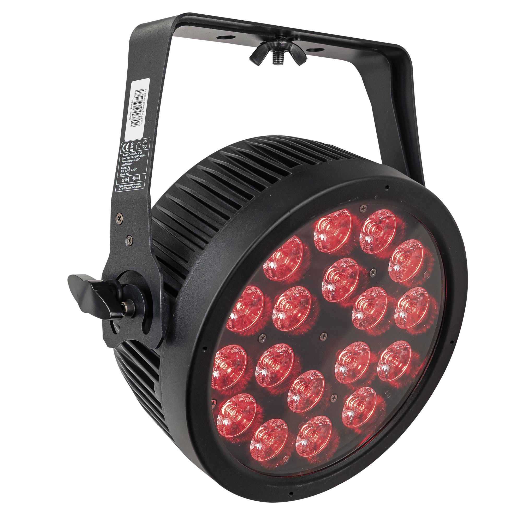 Showtec Compact Par 18 Q4 Black Parcan 18x 7 W LED RGBW - nero