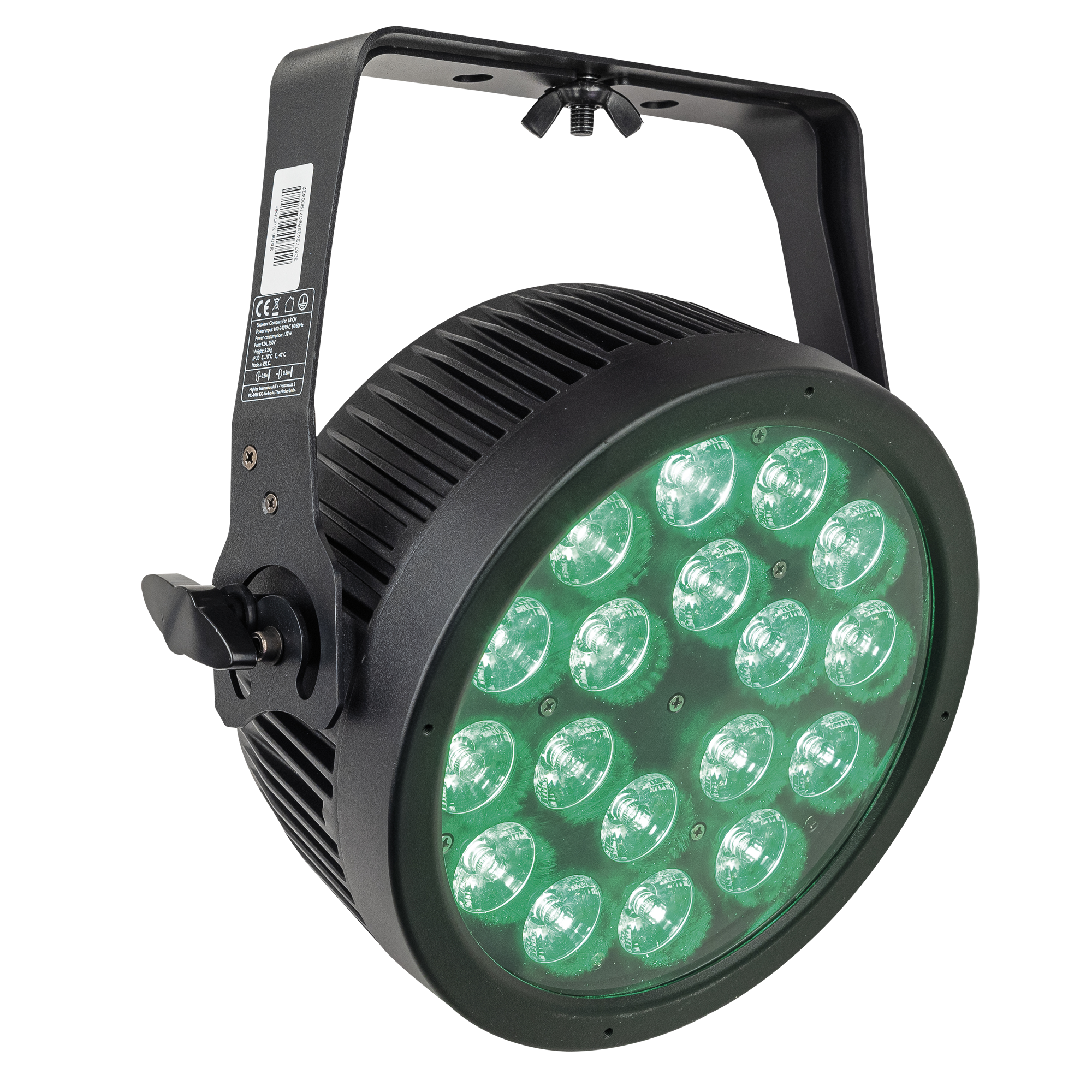 Showtec Compact Par 18 Q4 Black Parcan 18x 7 W LED RGBW - nero