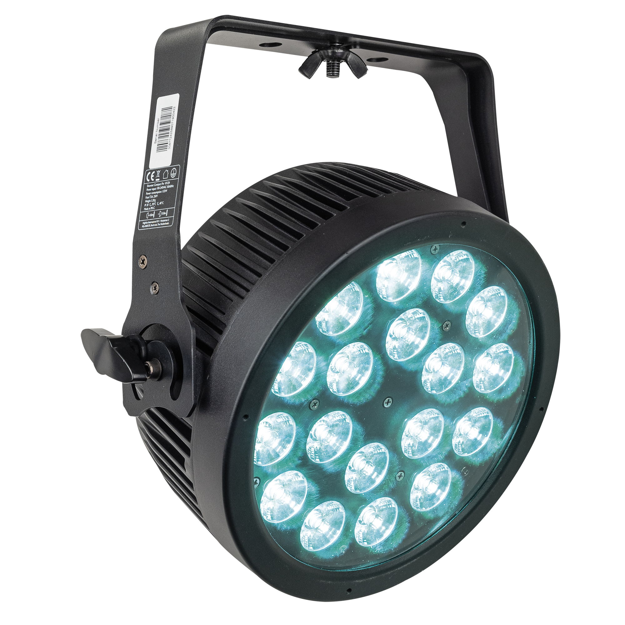 Showtec Compact Par 18 Q4 Black Parcan 18x 7 W LED RGBW - nero