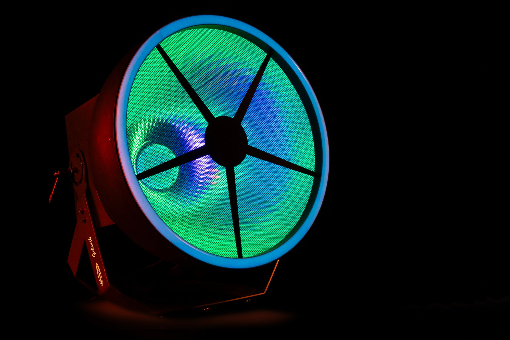 SHOWTEC Goliath Effetto luce retrò con simulazione di tungsteno e doppio anello LED RGB