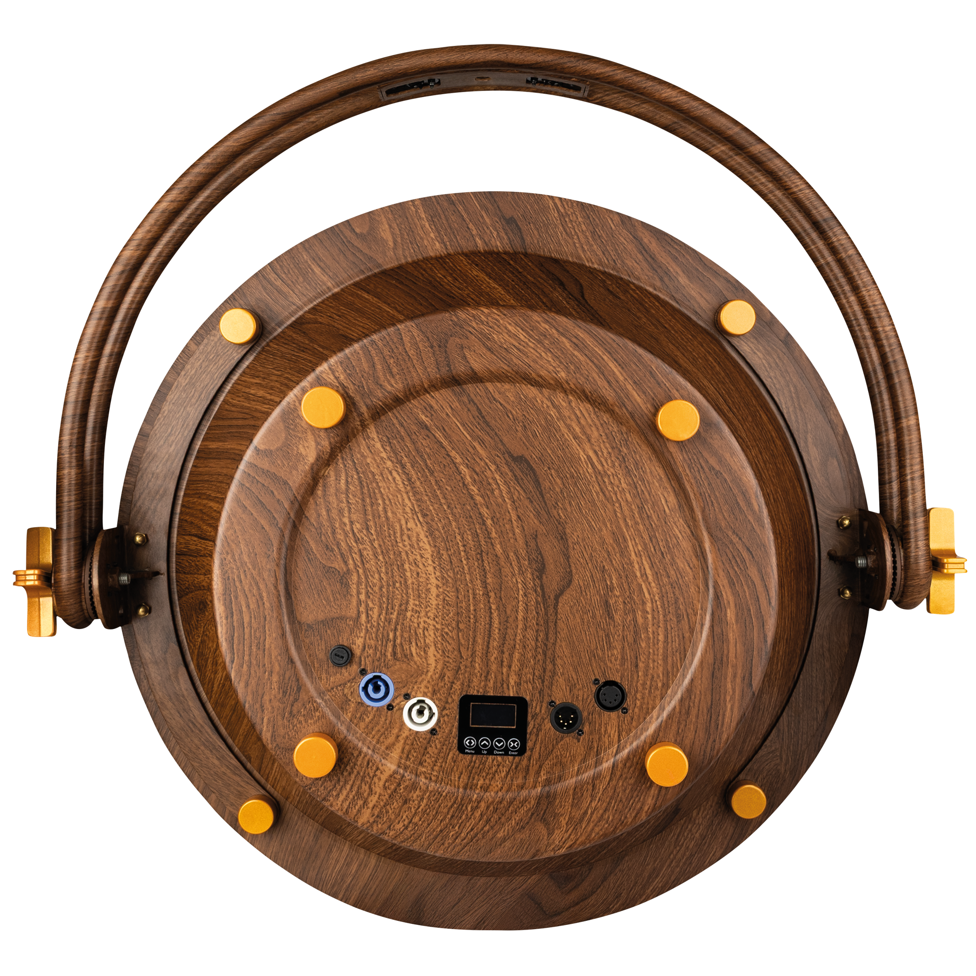 SHOWTEC Edison Vintage 1 Pale Gold / Wood Grain Luce LED retrò DMX con dimmer e presa E27 - modello venature del legno