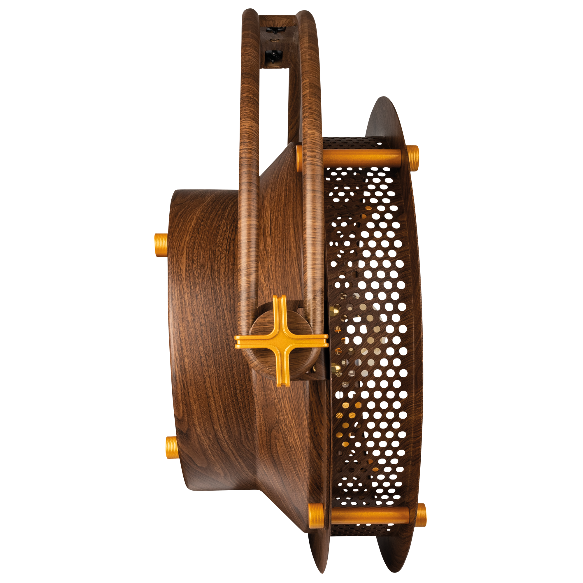SHOWTEC Edison Vintage 1 Pale Gold / Wood Grain Luce LED retrò DMX con dimmer e presa E27 - modello venature del legno