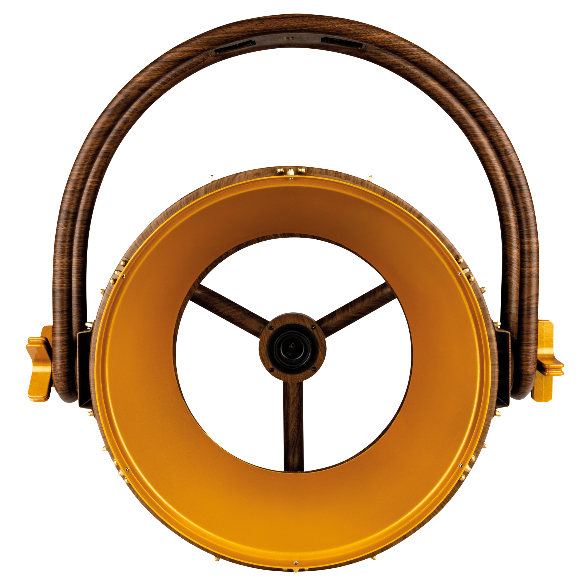 SHOWTEC Edison Vintage 2 Pale Gold / Wood Grain Luce LED retrò DMX con dimmer e presa E27 - modello venature del legno