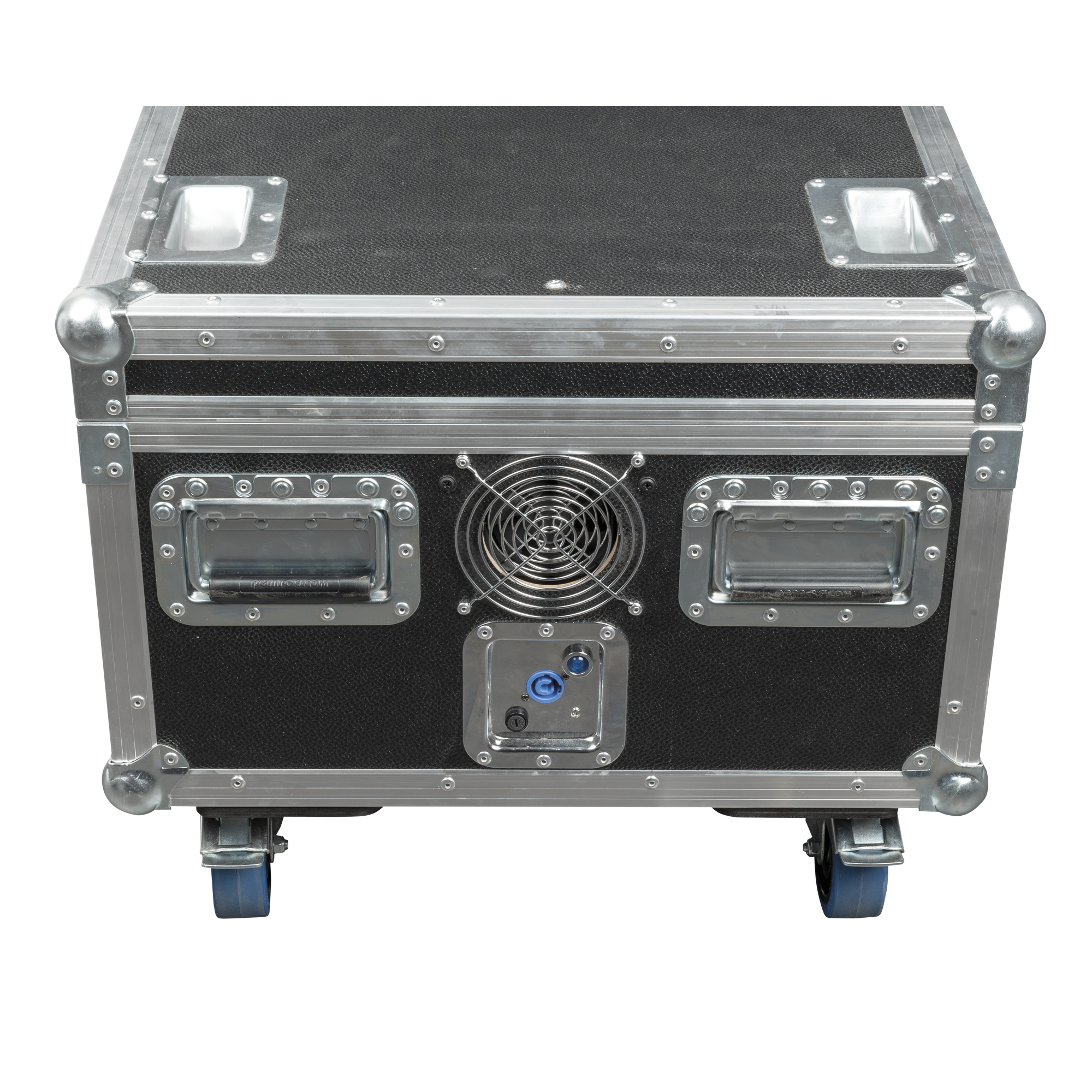 SHOWTEC EventSpot 1600 Q4 Set Black / Silver Valigetta con caricabatterie e 6x EventSpot 1600 Q4 - alluminio spazzolato