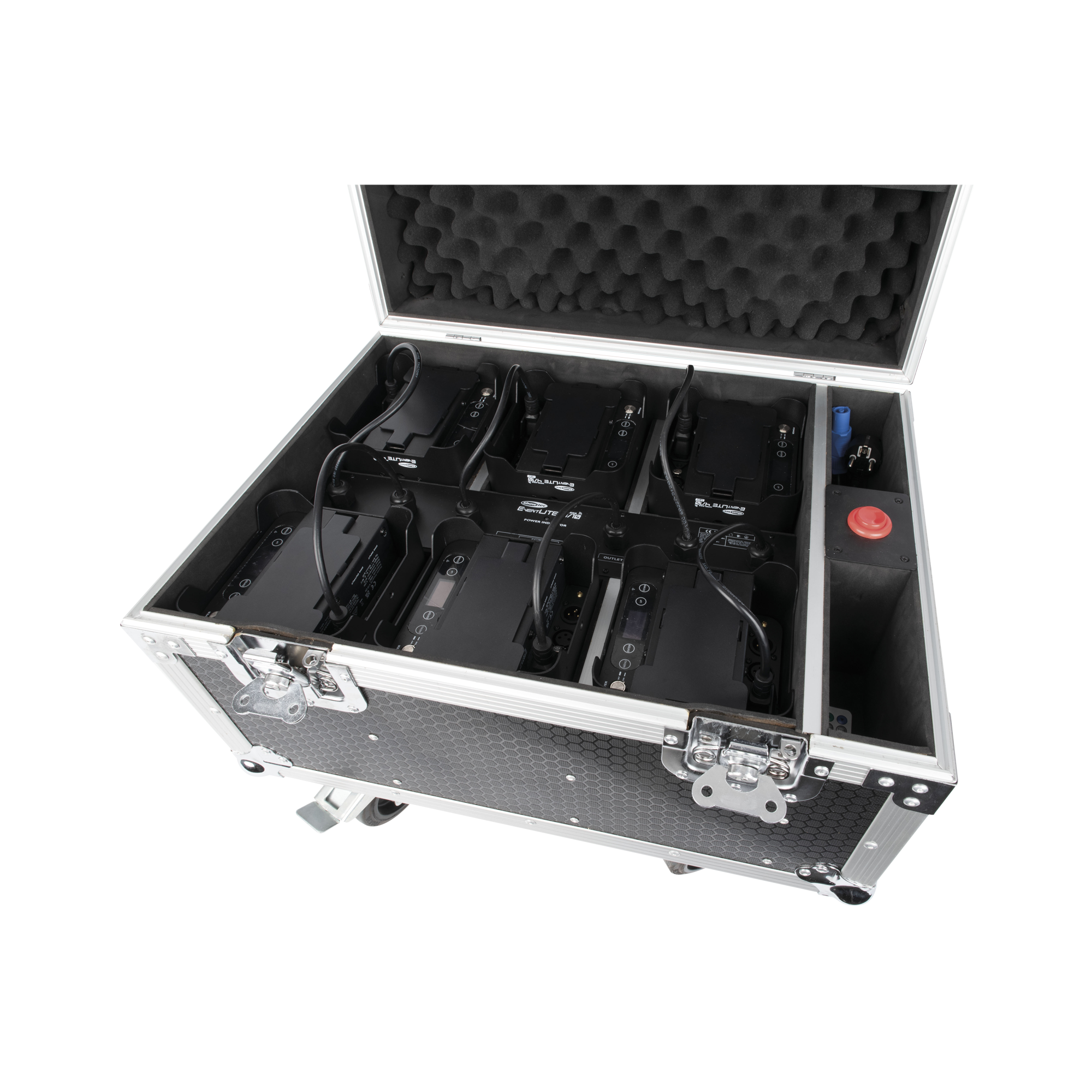 SHOWTEC EventLITE 4/10 Q6 Set Valigetta di trasporto incl. 6 EventLITE 4/10 Q6