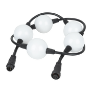 SHOWTEC Pixel Bubble Extension String Stringa 1 m con 5 sfere LED bianco satinato da 50 mm (2")