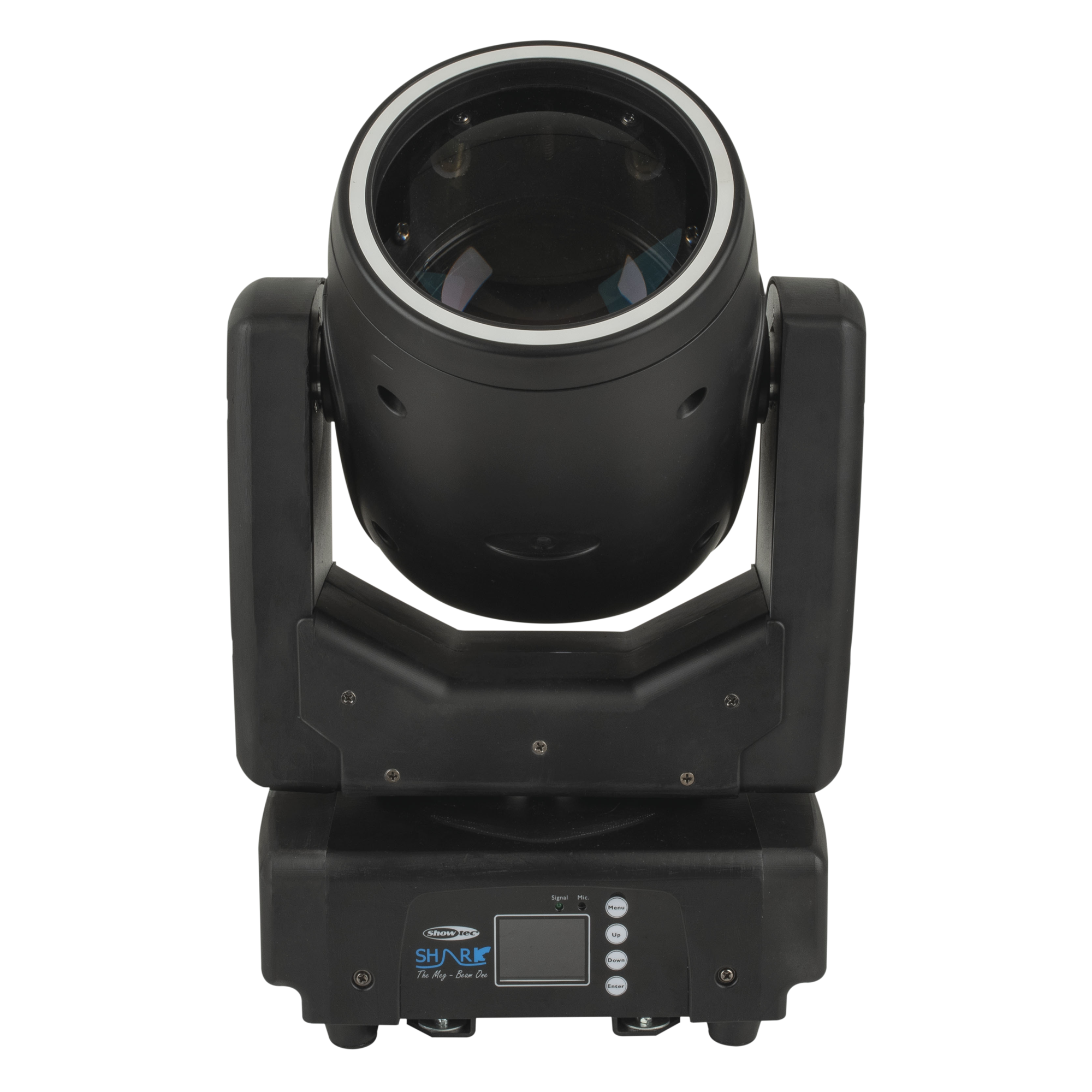 SHOWTEC Shark - The Meg - Beam One Testa mobile a fascio LED da 100 W compatta con anello LED