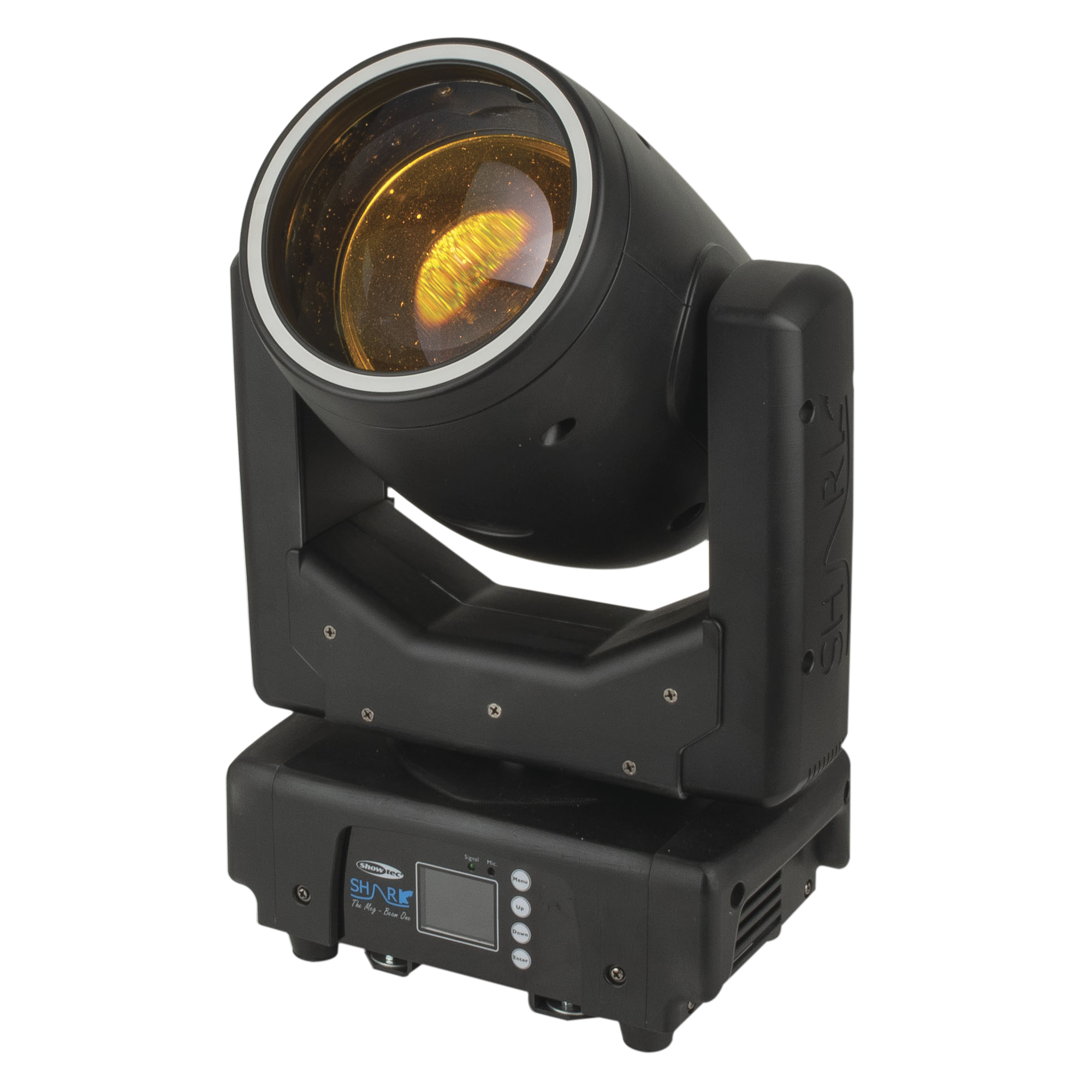 SHOWTEC Shark - The Meg - Beam One Testa mobile a fascio LED da 100 W compatta con anello LED