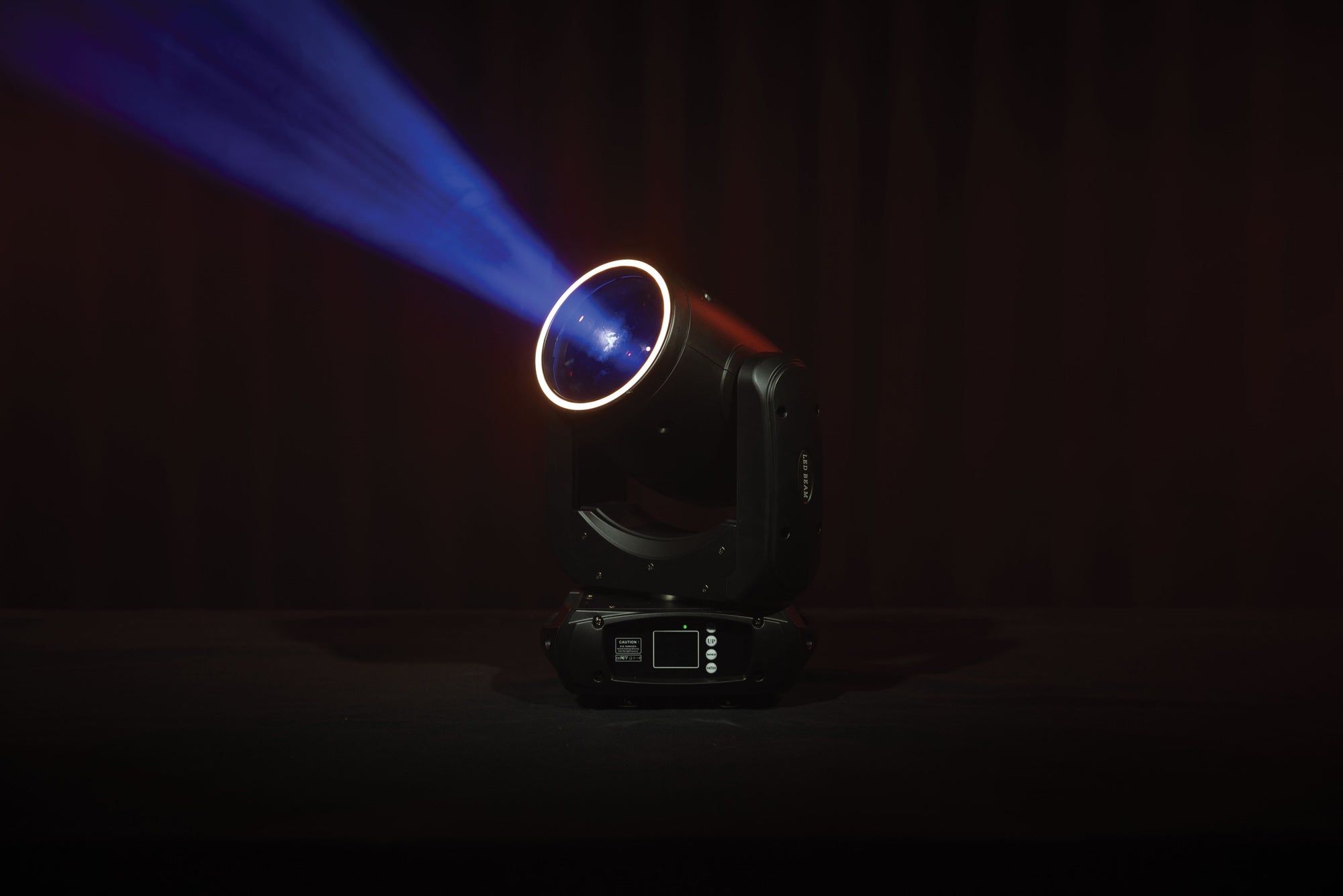 SHOWTEC Shark - The Meg - Beam One Testa mobile a fascio LED da 100 W compatta con anello LED
