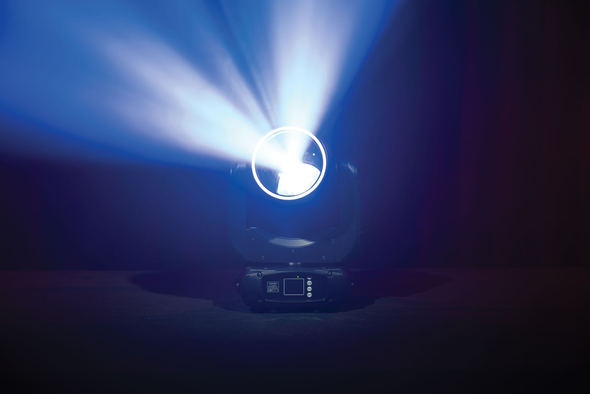 SHOWTEC Shark - The Meg - Beam One Testa mobile a fascio LED da 100 W compatta con anello LED